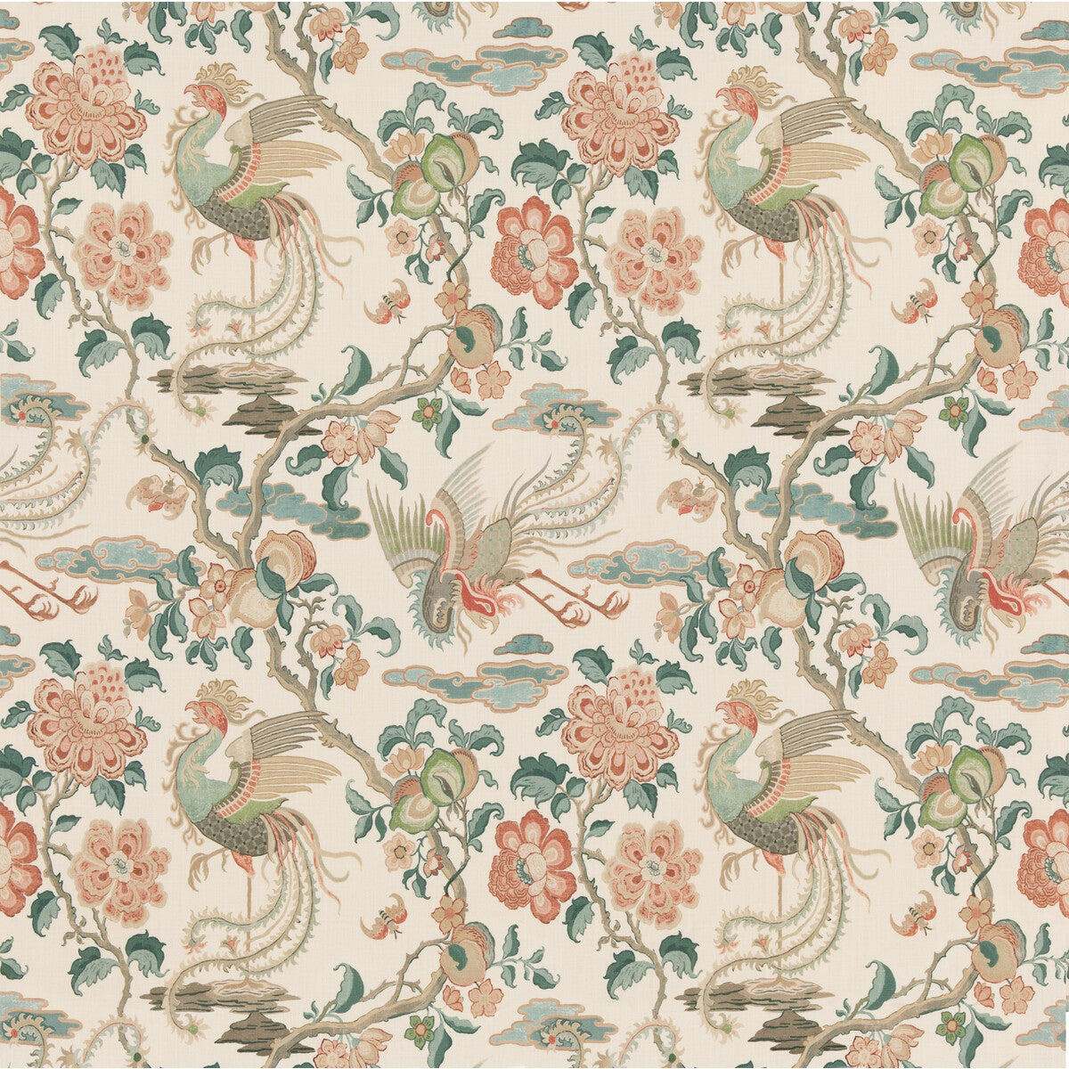 BP10852-3 CHIFU TEAL G P & J BAKER Fabrics Drapery Upholstery