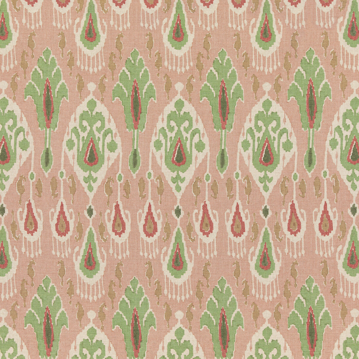 BP10853-4 IKAT BOKHARA ROSE/GREEN G P & J BAKER Fabrics Drapery Upholstery