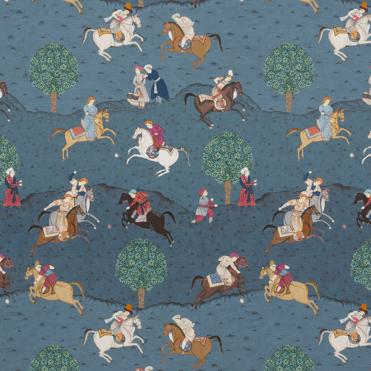 BP10925-1 CASPIAN INDIGO/RED G P & J BAKER Fabrics Drapery Upholstery