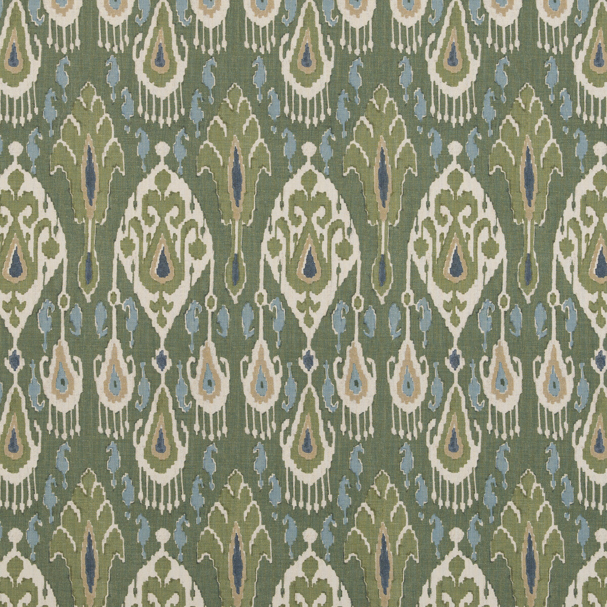 BP10939-2 IKAT BOKHARA LINEN EMERALD G P & J BAKER Fabrics Drapery Upholstery