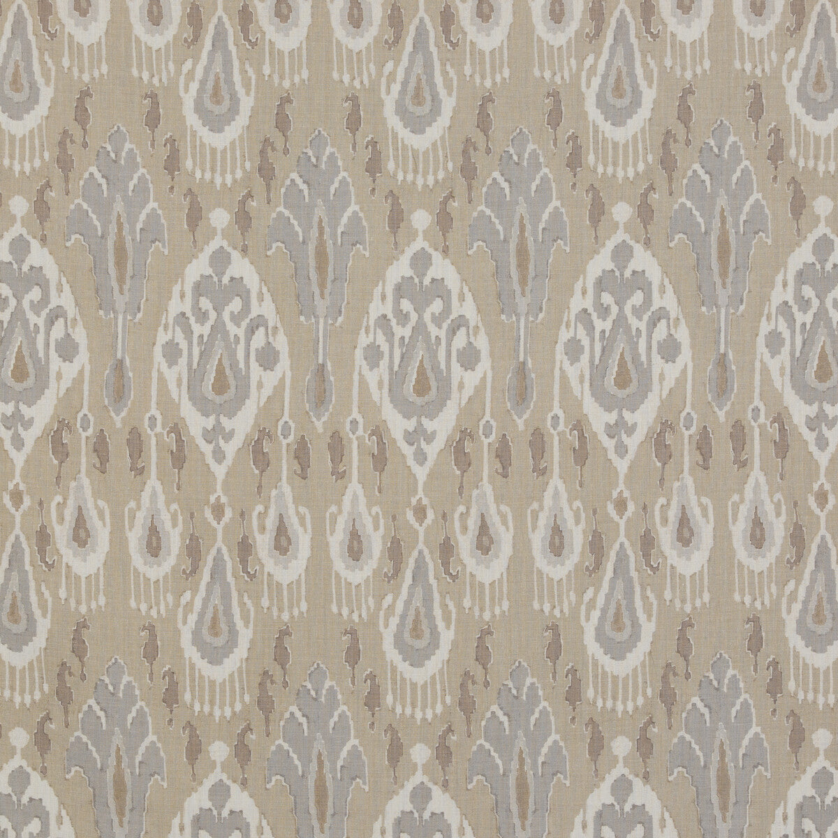 BP10939-3 IKAT BOKHARA LINEN PARCHMENT G P & J BAKER Fabrics Drapery Upholstery