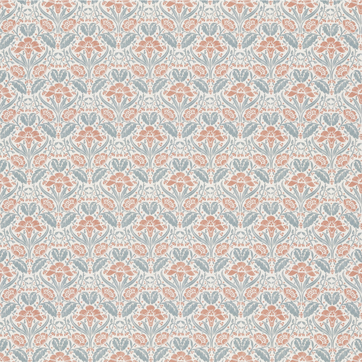BP10968-3 IRIS MEADOW COTTON TEAL G P & J BAKER Fabrics Drapery Upholstery