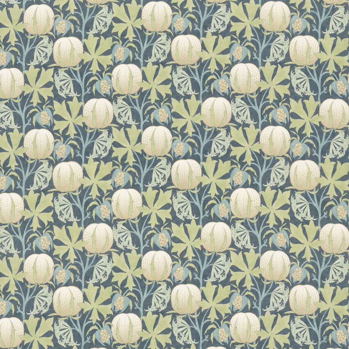BP10973-2 PUMPKINS COTTON GREEN/BLUE G P & J BAKER Fabrics Drapery Upholstery