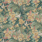 BP10982-1 TRUMPET FLOWERS TEAL G P & J BAKER Fabrics Drapery Upholstery