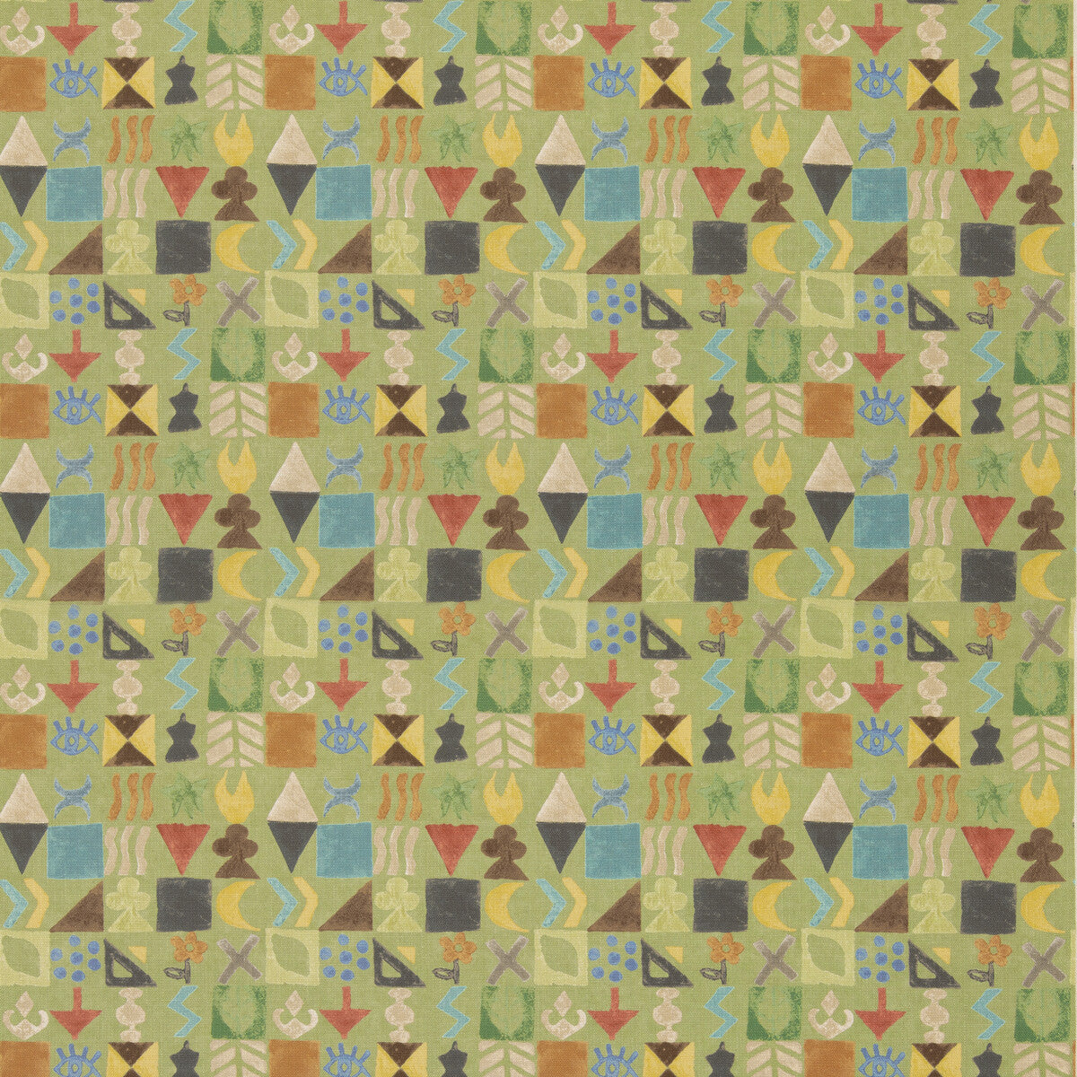 BP11049-3 POTATO PRINT GREEN G P & J BAKER Fabrics Drapery Upholstery