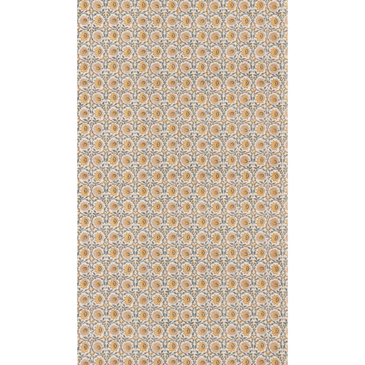 BP11120-4 CECILY OCHRE/TEAL G P & J BAKER Fabric