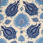 BR-700020-278 KASHMIRI LINEN PRINT SAPPHIRE BLUE BRUNSCHWIG & FILS