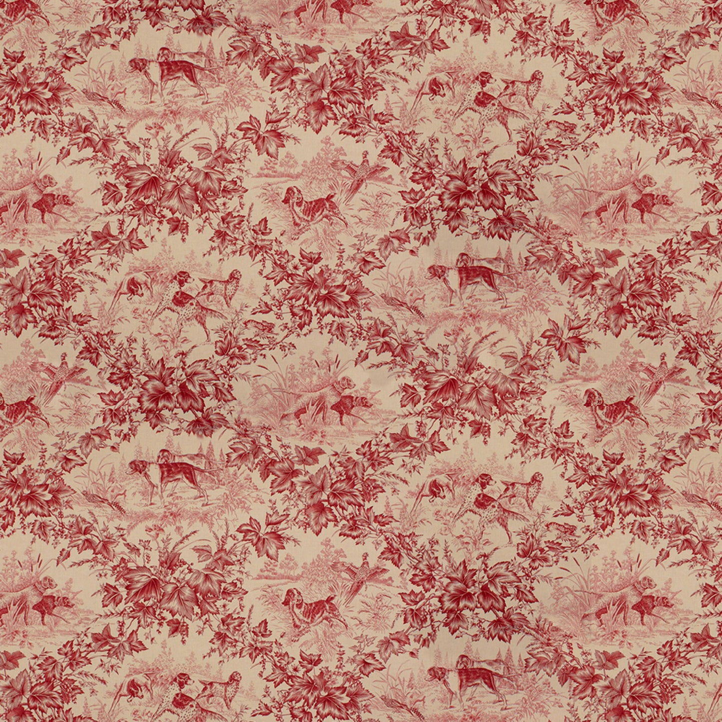 BR-70416-166 ON POINT COTTON PRINT RED BRUNSCHWIG & FILS