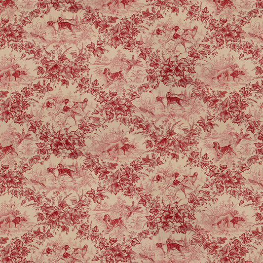 BR-70416-166 ON POINT COTTON PRINT RED BRUNSCHWIG & FILS