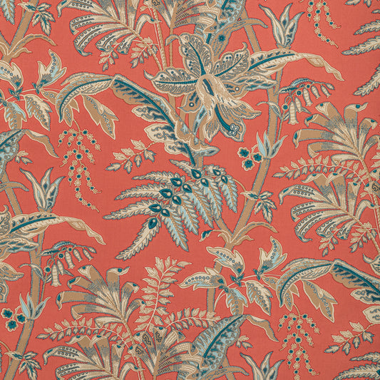 BR-79121-2413 SEYCHELLES COTTON PRINT CORAL BRUNSCHWIG & FILS