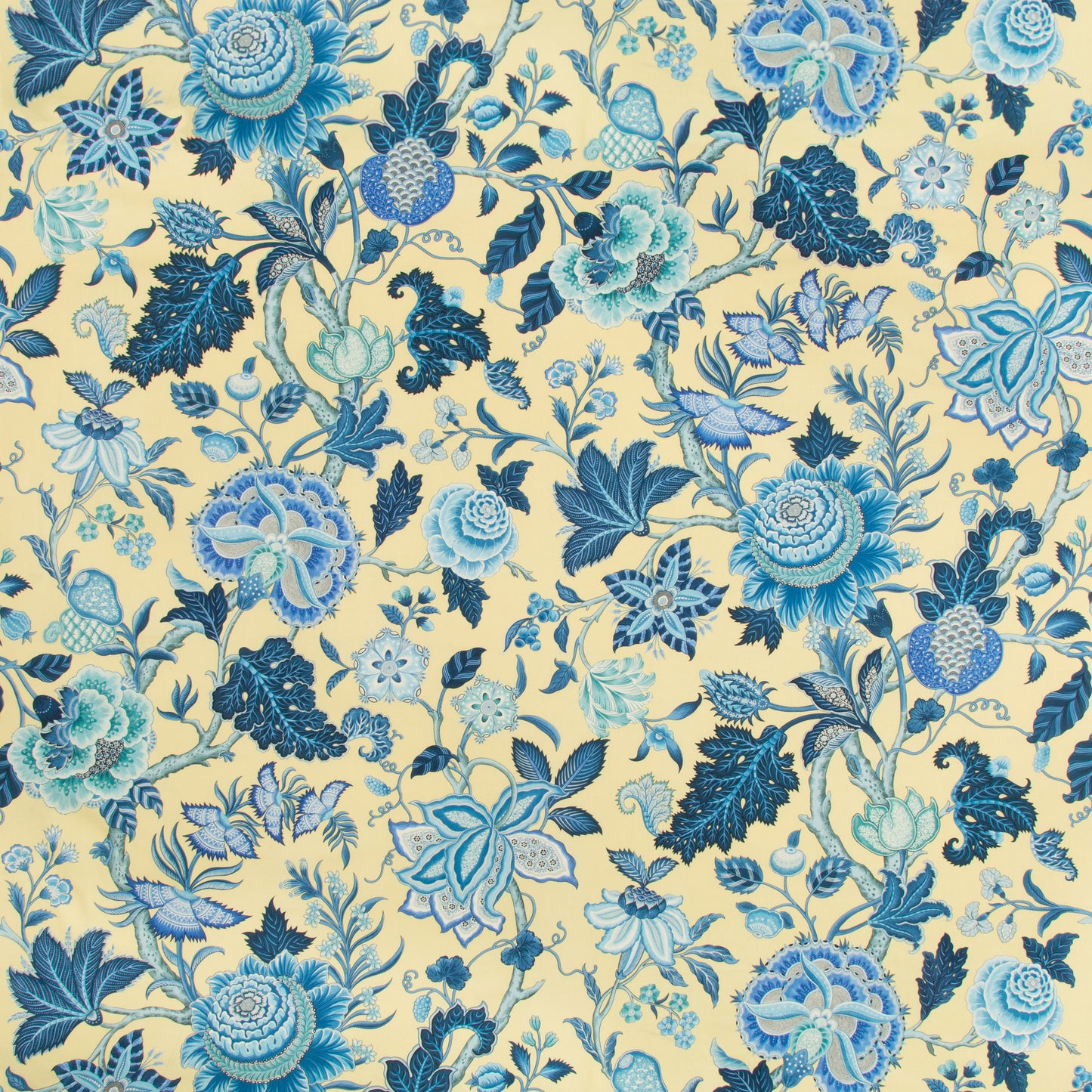 BR-79329-40 NIZAM COTTON PRINT CANARY BRUNSCHWIG & FILS
