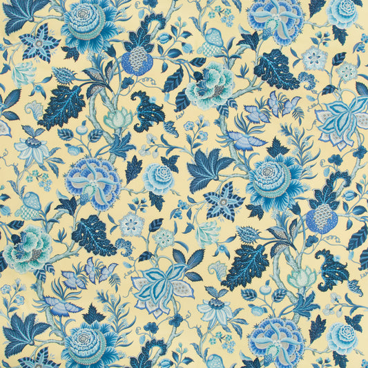 BR-79329-40 NIZAM COTTON PRINT CANARY BRUNSCHWIG & FILS