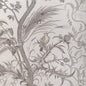 BR-79431-11 BIRD AND THISTLE COTTON PRINT GRAY BRUNSCHWIG & FILS