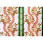 BR-79510-449 JOSSELIN COTTON AND LINEN PRINT CYPRESS AND CORAL BRUNSCHWIG & FILS