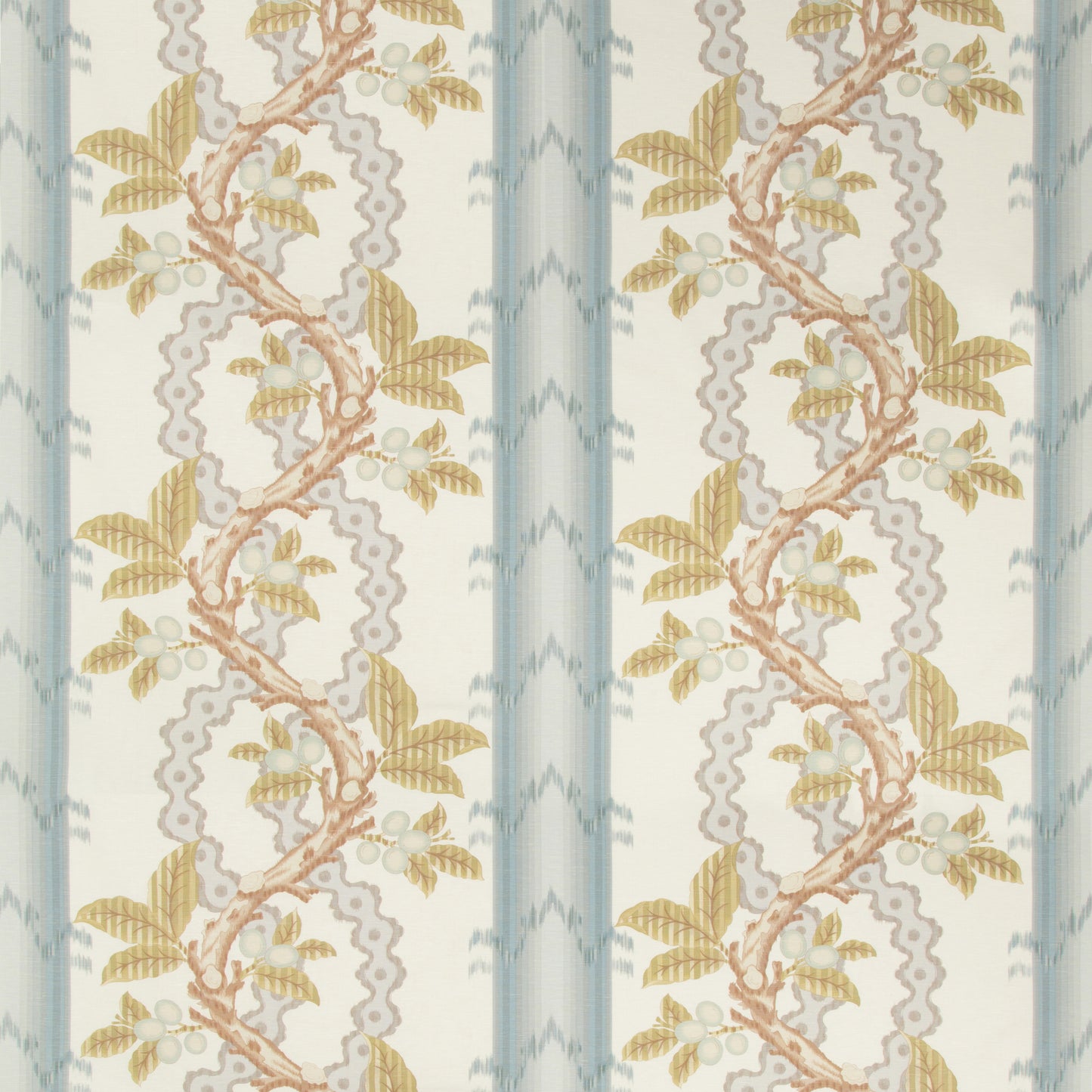 BR-79510-511 JOSSELIN COTTON AND LINEN PRINT SLATE/GREY BRUNSCHWIG & FILS