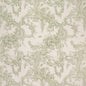 BR-79642-406 ROCAILLE FLORAL COTTON PRINT MOSS BRUNSCHWIG & FILS