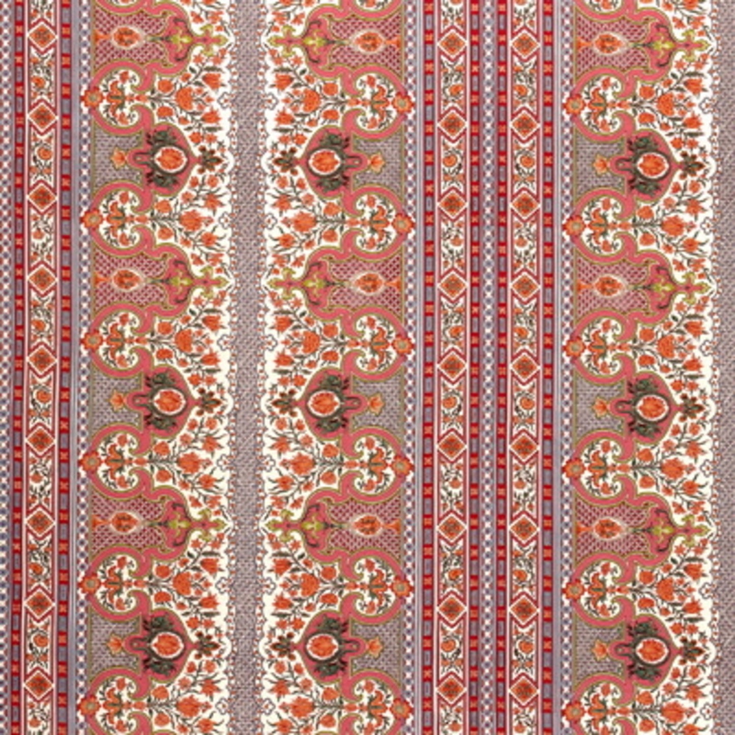 BR-79743-634 DIGBY S TENT LINEN & COTTON PRINT CORAL BRUNSCHWIG & FILS