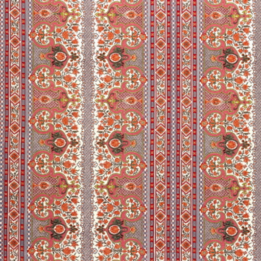 BR-79743-634 DIGBY S TENT LINEN & COTTON PRINT CORAL BRUNSCHWIG & FILS