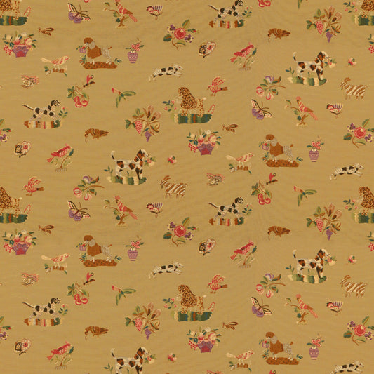BR-89477-075 ANIMALITOS WOVEN TAPESTRY CAMEL BRUNSCHWIG & FILS