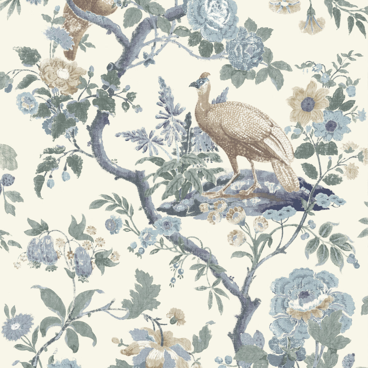 BW45096-1 BROUGHTON ROSE BLUE G P & J BAKER Wallpaper
