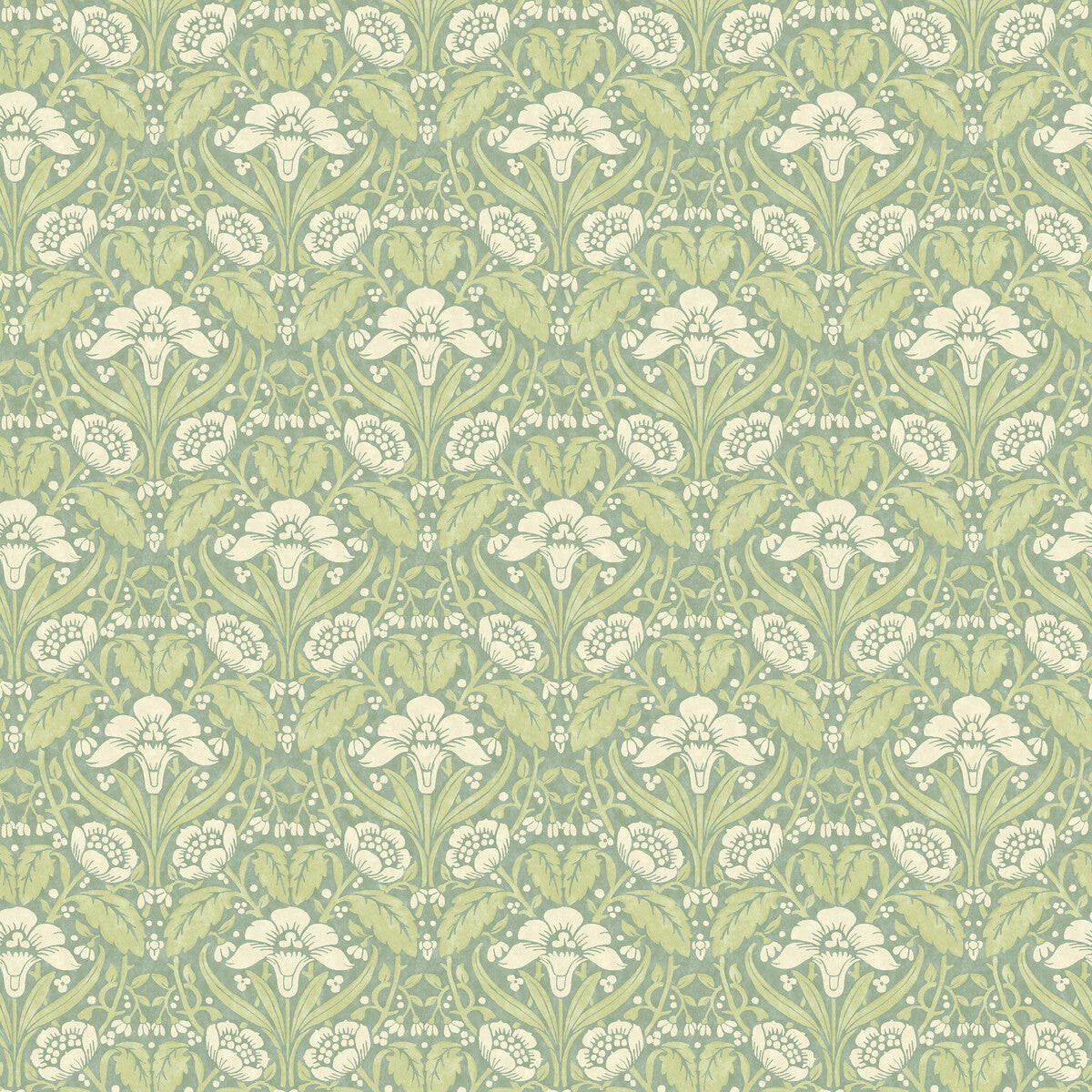 BW45101-3 IRIS MEADOW AQUA/GREEN G P & J BAKER Wallpaper