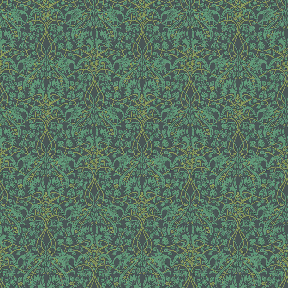 BW45102-5 FRITILLERIE INDIGO/TEAL G P & J BAKER Wallpaper
