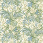 BW45103-2 TRUMPET FLOWERS BLUE/GREEN G P & J BAKER Wallpaper