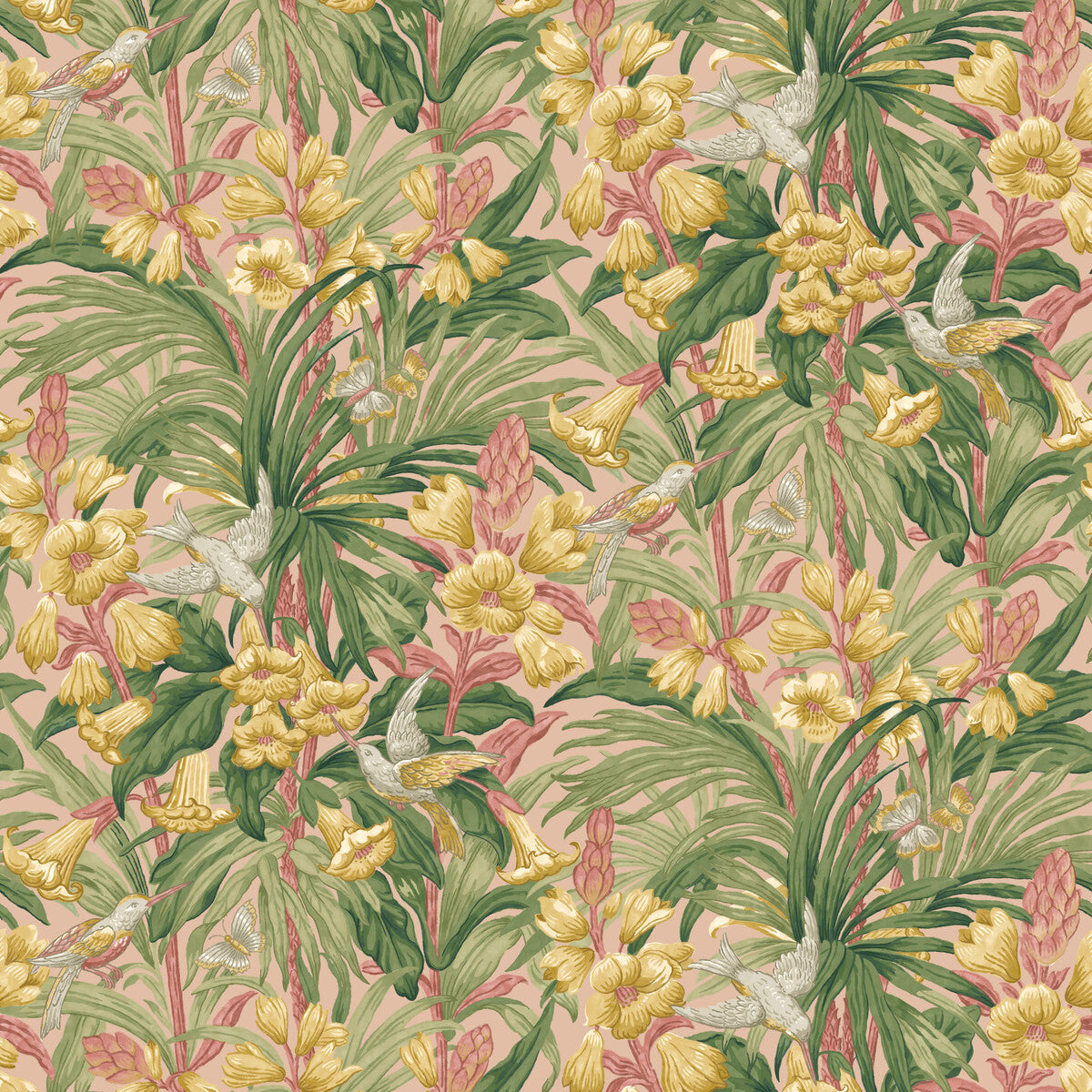 BW45103-6 TRUMPET FLOWERS BLUSH G P & J BAKER Wallpaper