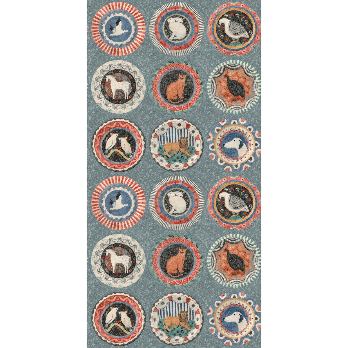 BW45126-5 ROBINA'S DINNER PARTY TEAL G P & J BAKER Wallpaper