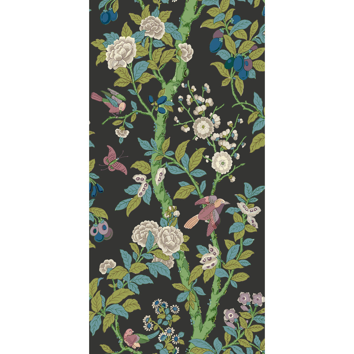 BW45129-3 ELDON CHARCOAL/EMERALD G P & J BAKER Wallpaper