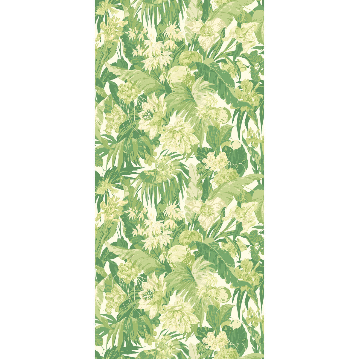 BW45132-1 TROPICAL FLORAL GREEN G P & J BAKER Wallpaper