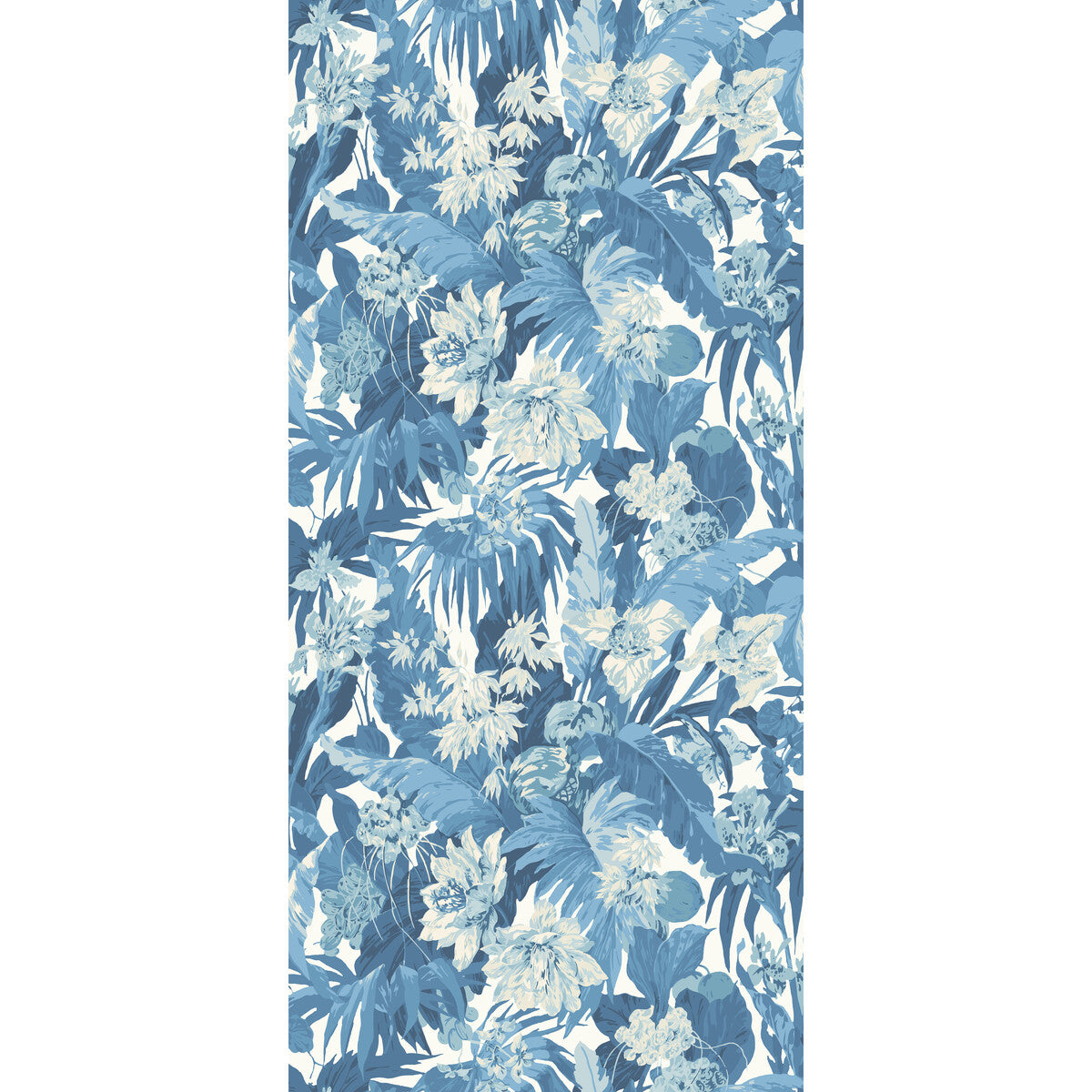 BW45132-2 TROPICAL FLORAL BLUE G P & J BAKER Wallpaper