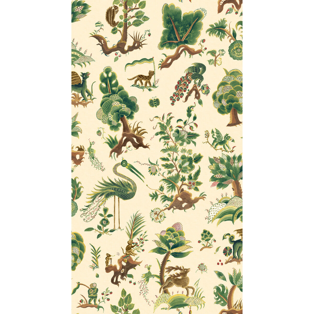 BW45137-1 GRAND GERTRUDE DOCUMENT GREEN G P & J BAKER Wallpaper