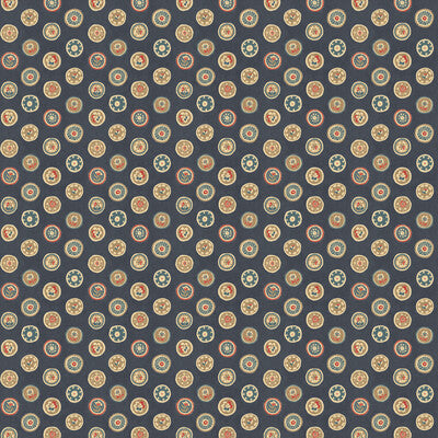 BW45147-2 COURT BUTTONS INDIGO G P & J BAKER Wallpaper
