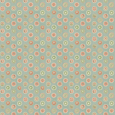 BW45147-6 COURT BUTTONS AQUA/RED G P & J BAKER Wallpaper