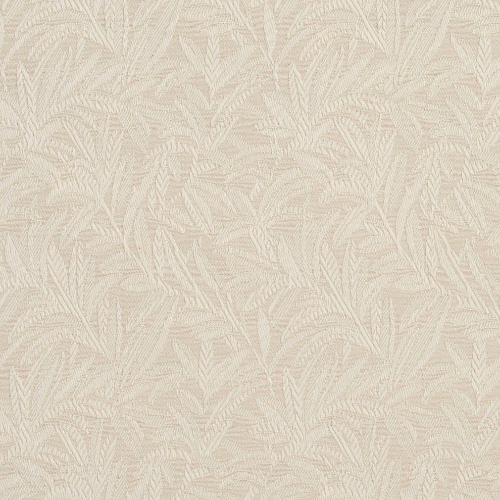 CB700-10 Leaves White & Ivory Charlotte Fabrics Woven Patterns