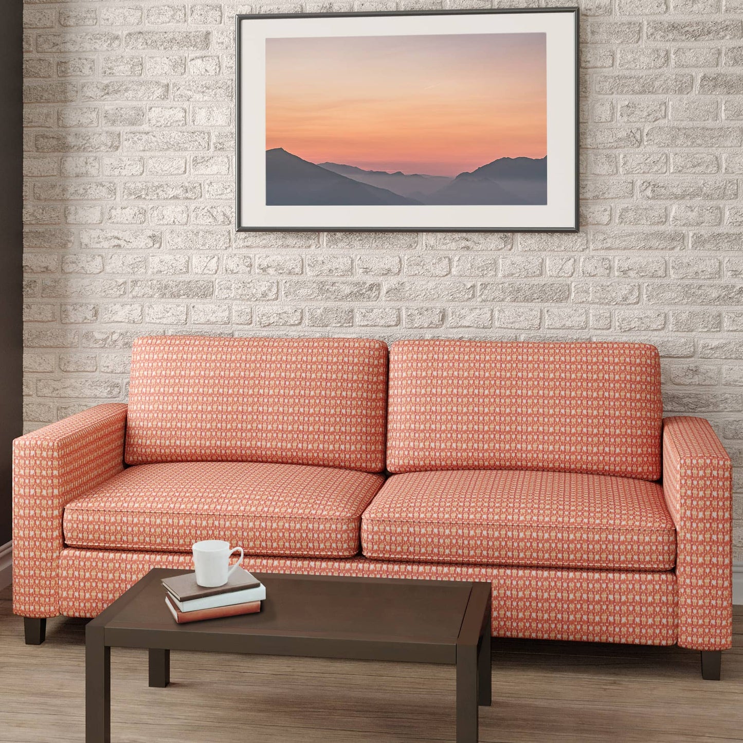CB700-432 Abstract & Geometric nan Orange & Rust Charlotte Colors