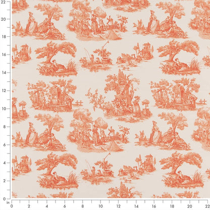 CB700-434 Toile nan Orange & Rust Charlotte Colors