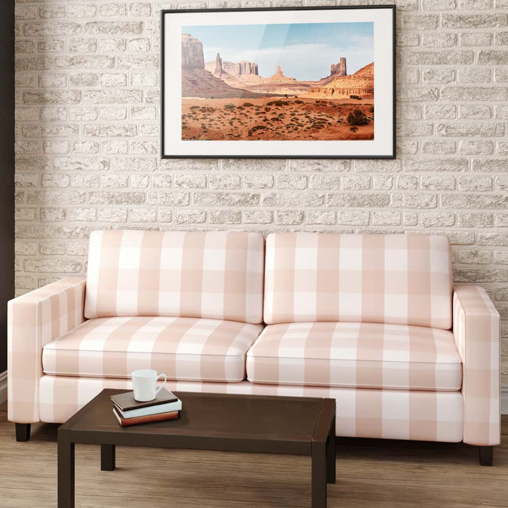 CB700-461 Check & Houndstooth,Plaid nan Coral & Peach,Pink Charlotte Colors