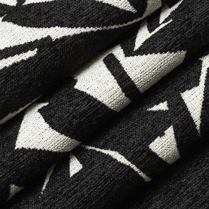 CB700-529 Abstract & Geometric,Leaves nan Black Charlotte Colors