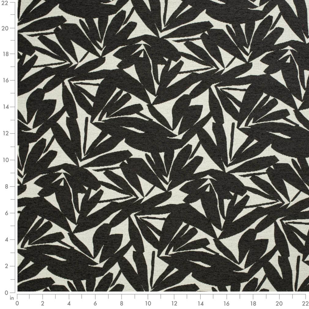 CB700-529 Abstract & Geometric,Leaves nan Black Charlotte Colors