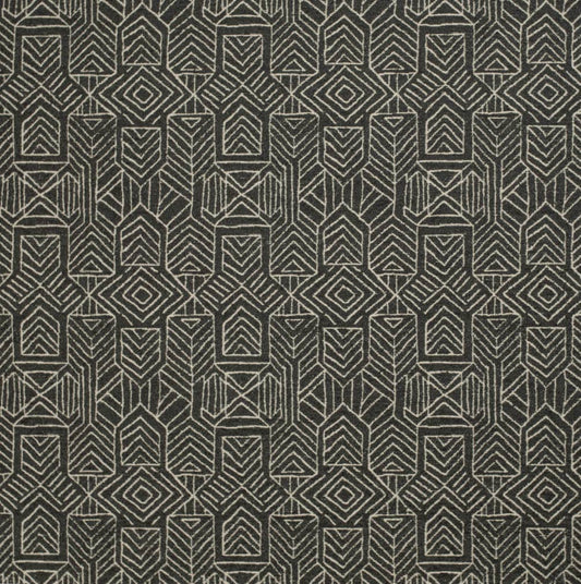 CB700-556 Abstract & Geometric,Global Black Charlotte Fabrics Woven Patterns