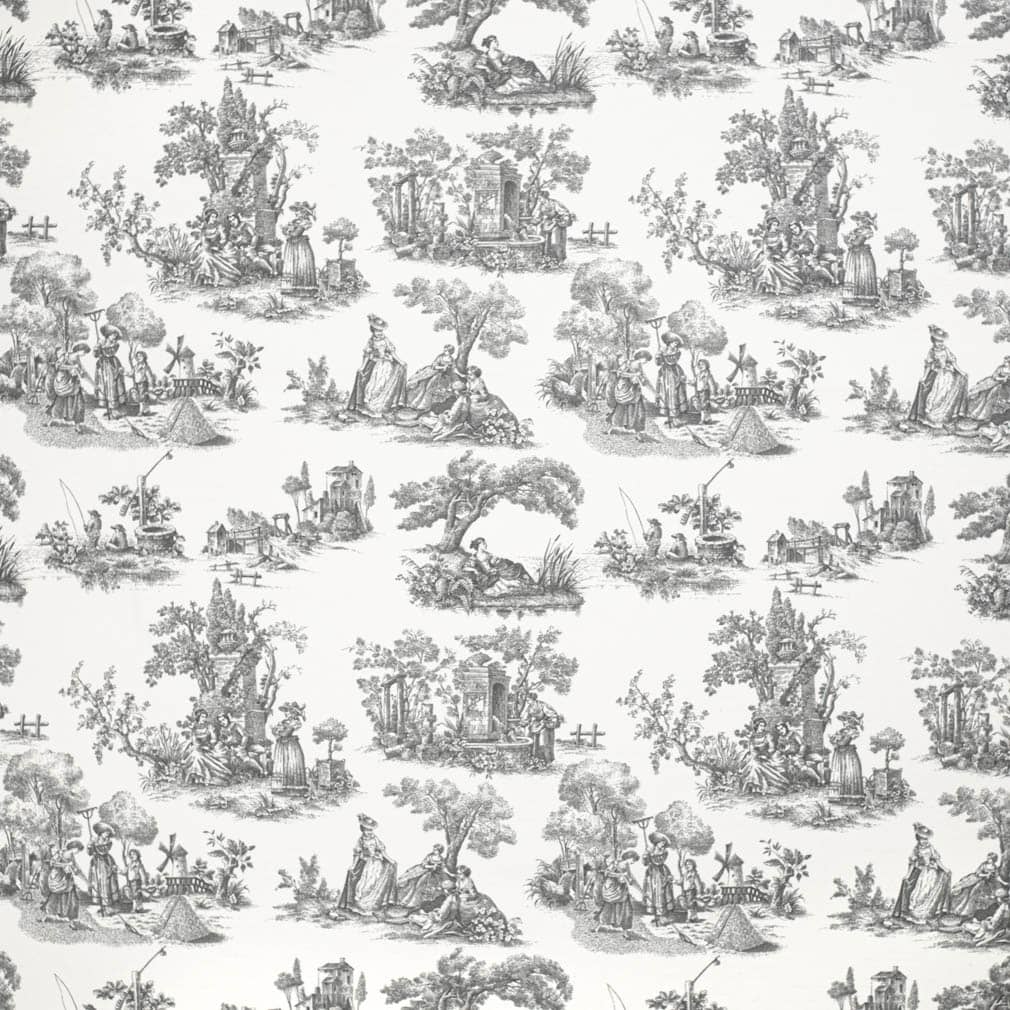 CB700-564 Toile Black Charlotte Fabrics Prints