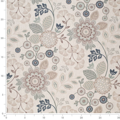 CB700-592 Floral nan Aqua & Teal Charlotte Colors