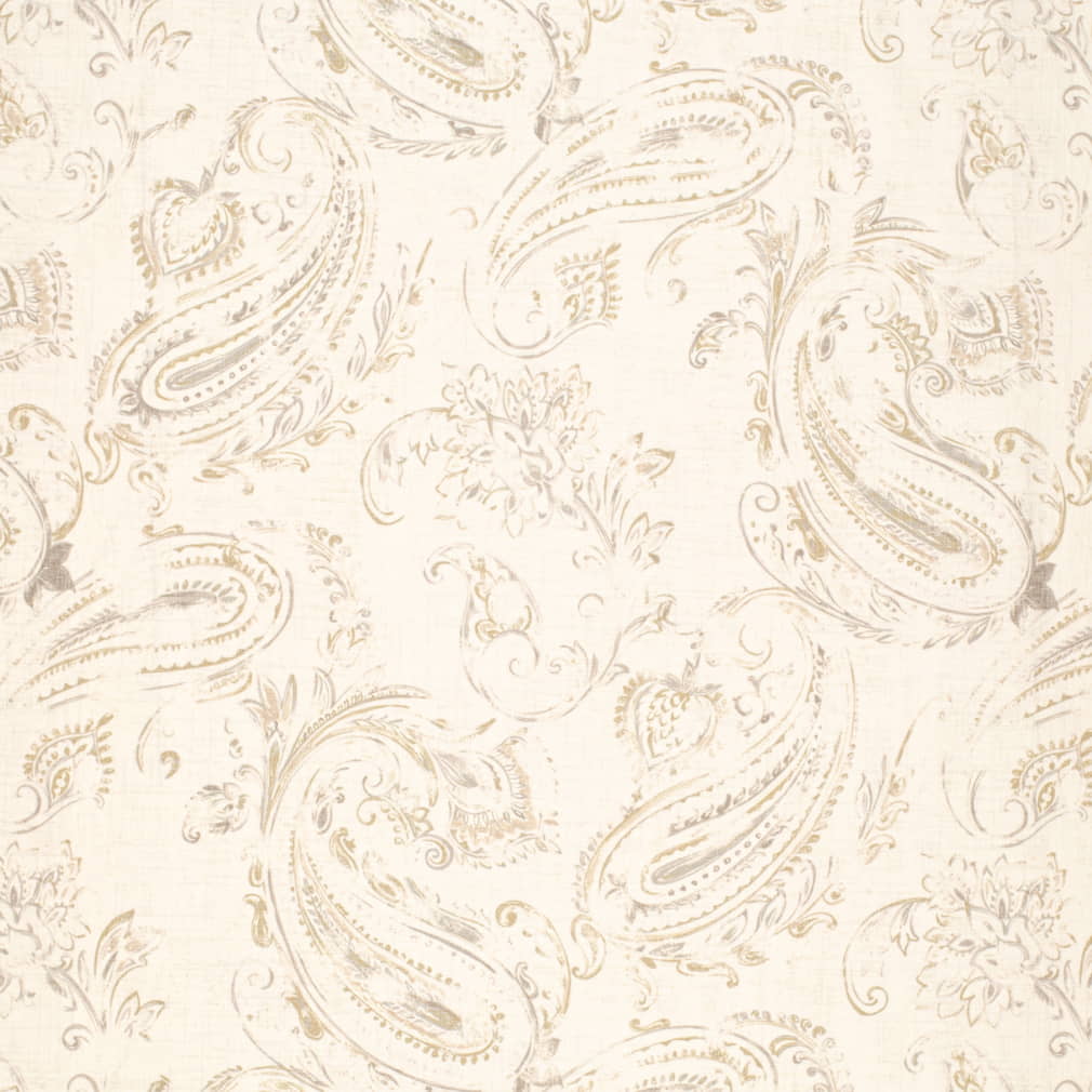 CB700-599 Abstract & Geometric,Paisley Beige & Taupe Charlotte Fabrics Linen,Prints