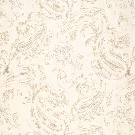 CB700-599 Abstract & Geometric,Paisley Beige & Taupe Charlotte Fabrics Linen,Prints