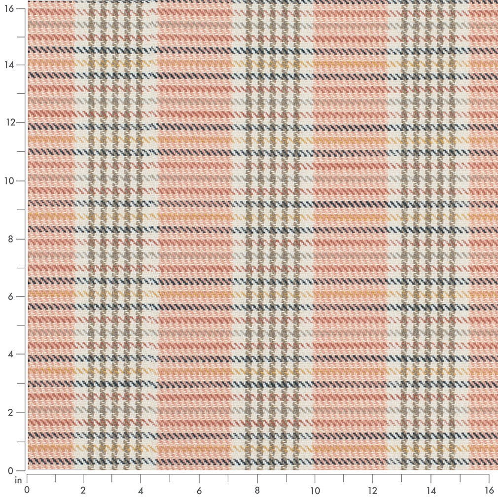 CB700-625 Check & Houndstooth,Plaid nan Coral & Peach,Pink Charlotte Fabrics