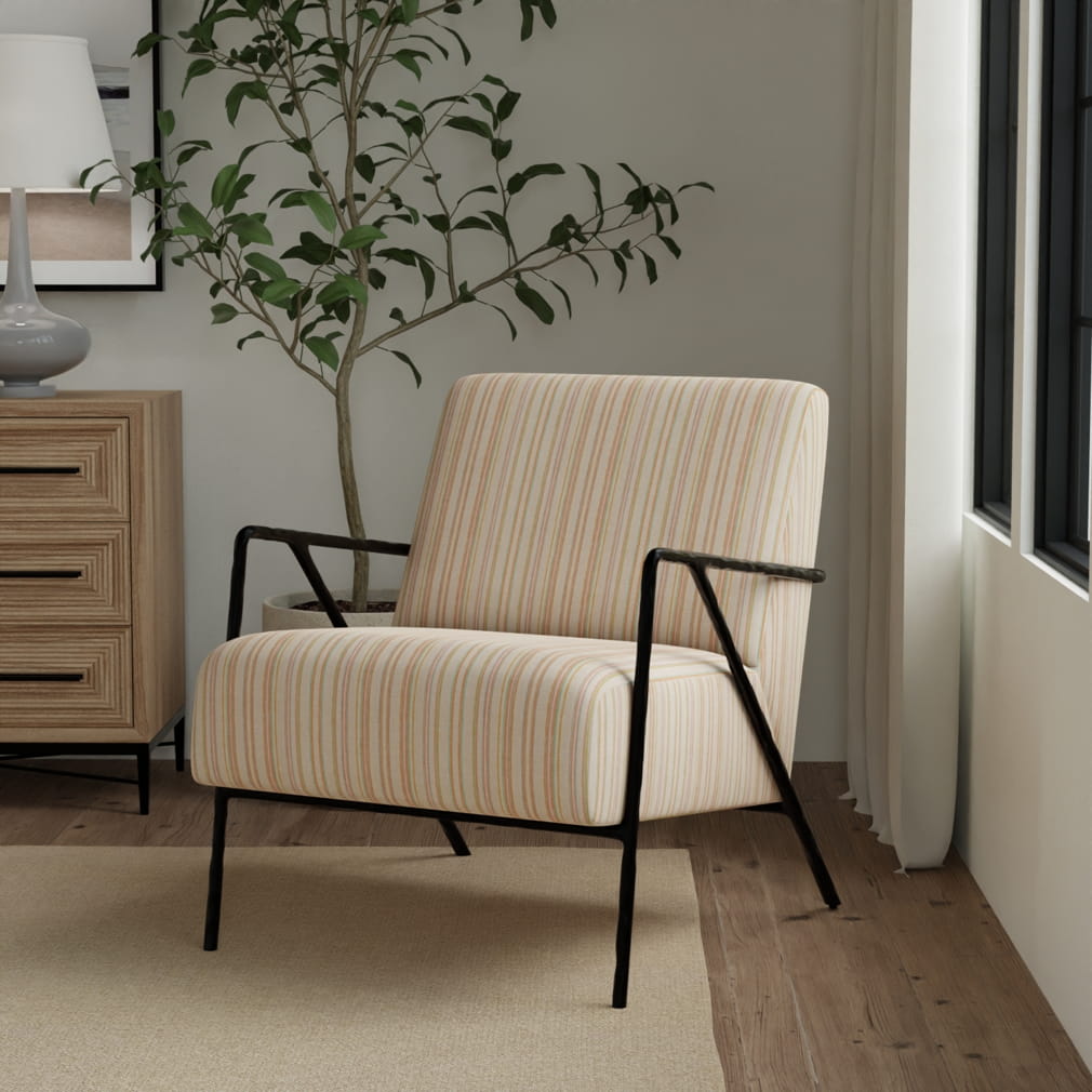 CB700-626 Small Scale,Stripe nan Coral & Peach,Orange & Rust Charlotte Fabrics