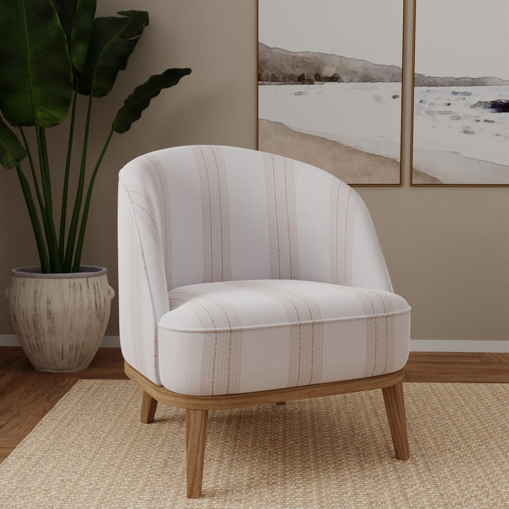 CB700-629 Stripe nan Beige & Taupe,White & Ivory Charlotte Fabrics