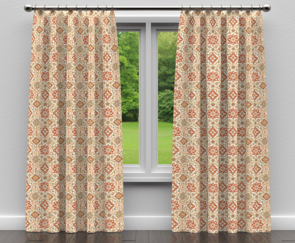 CB800-100 Damask nan Green,Orange & Rust Charlotte Colors